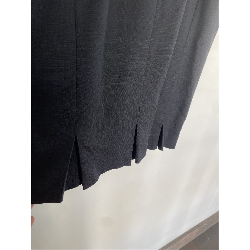 Escada Tweed Dress Midi Black Size 40 - Picture 7 of 8